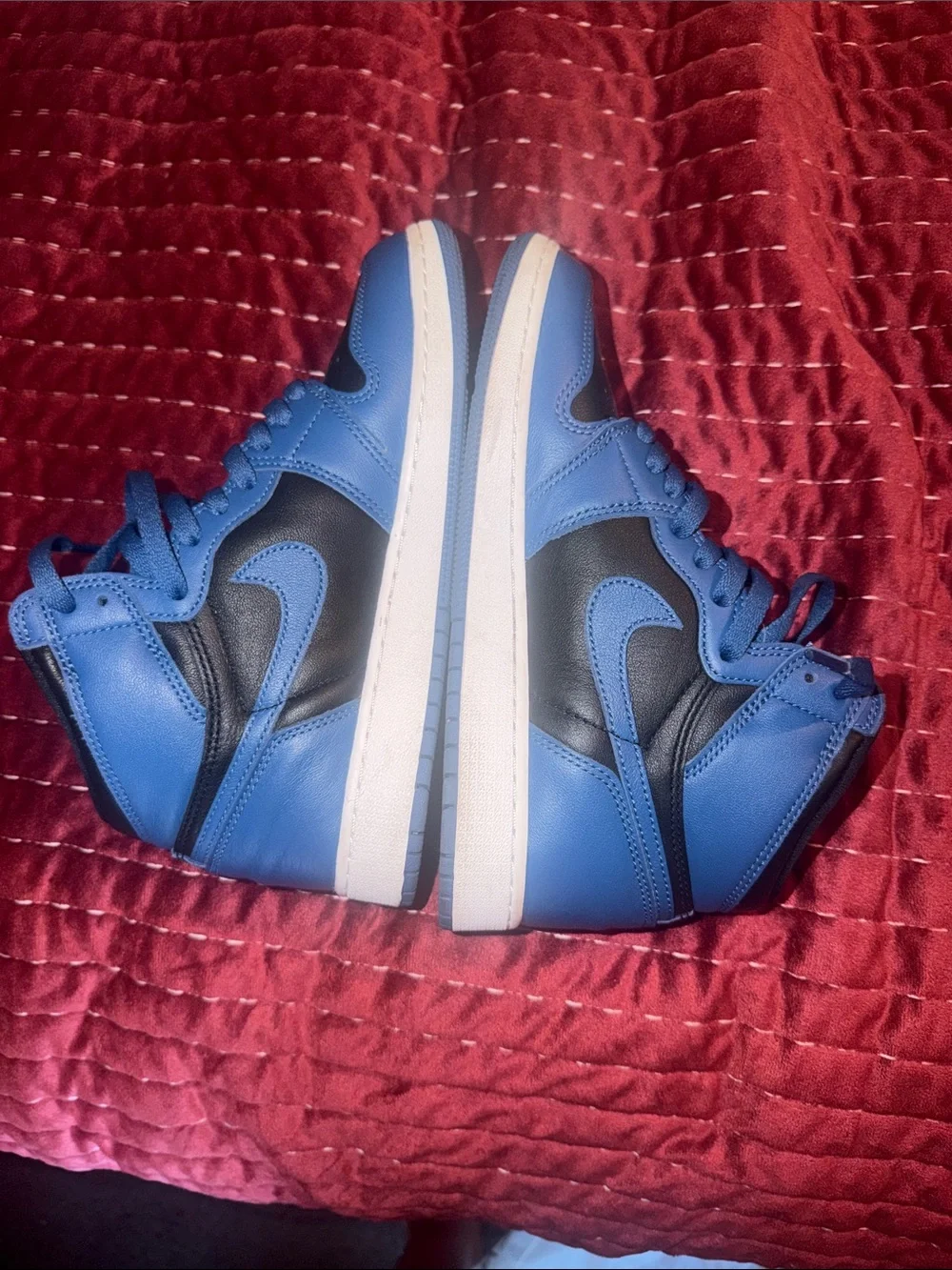 Jordan Kids Black and Blue Sneakers